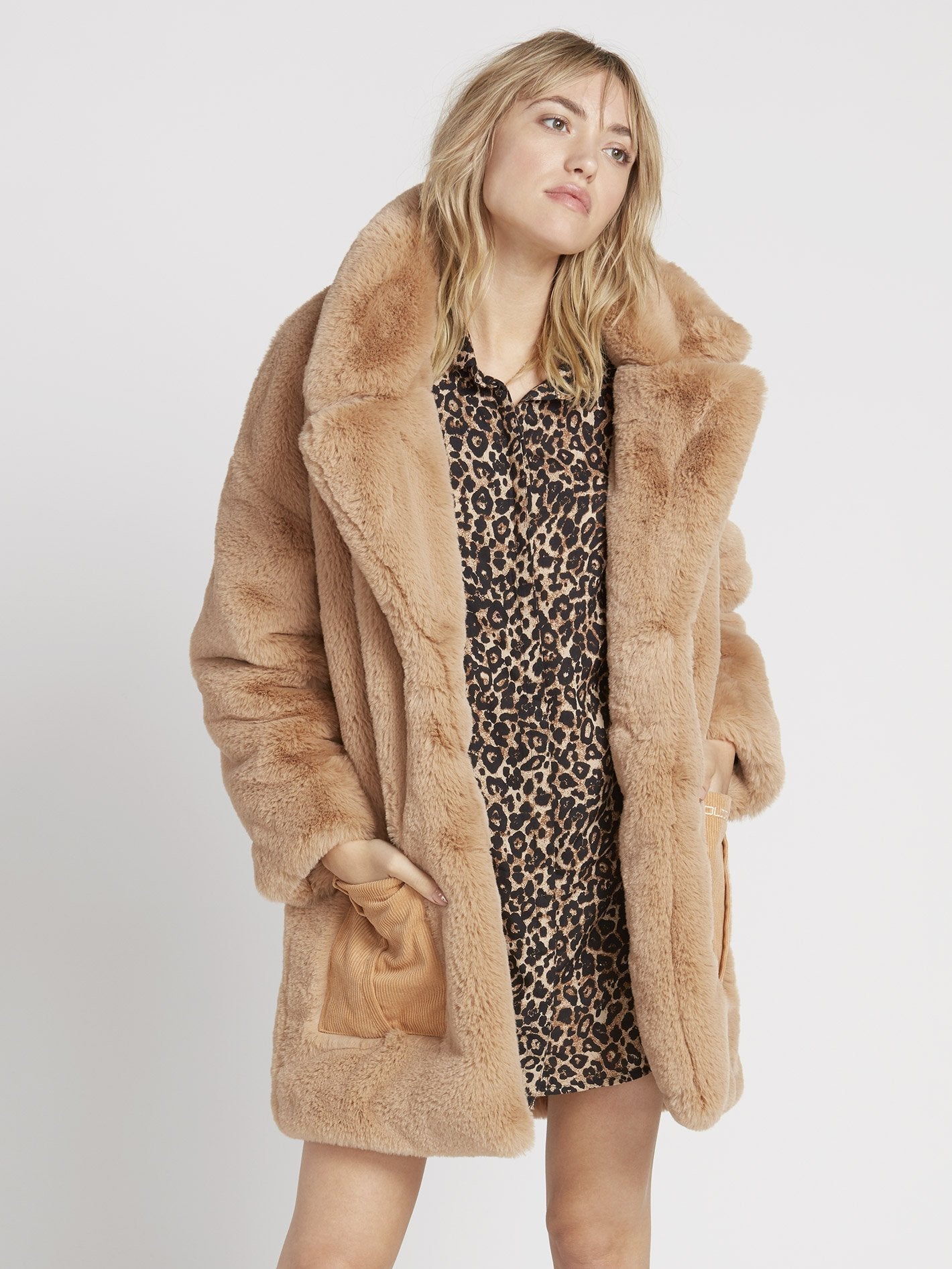 Phewfur Mantel - Kamel