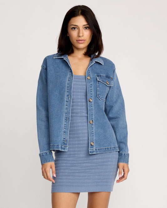 Stoned Boyfriend Jacket - Deep River Blues