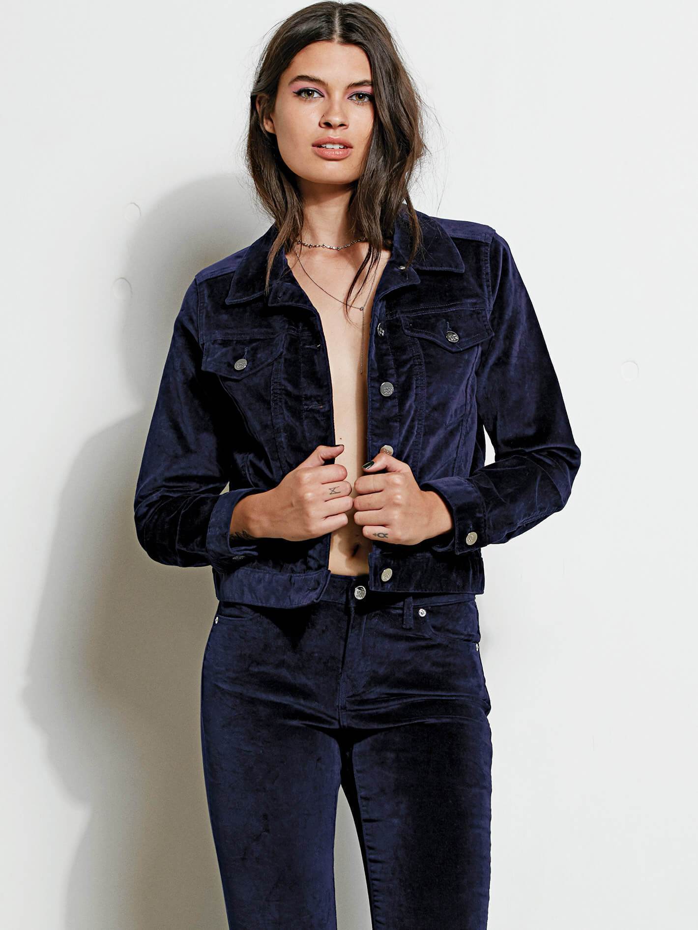 GMJ Samtjacke - Indigo