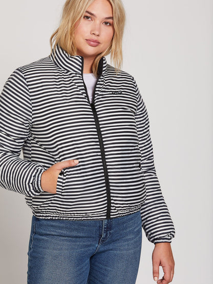 Puffs N Stuf Reversible Down Jacket - BLACK