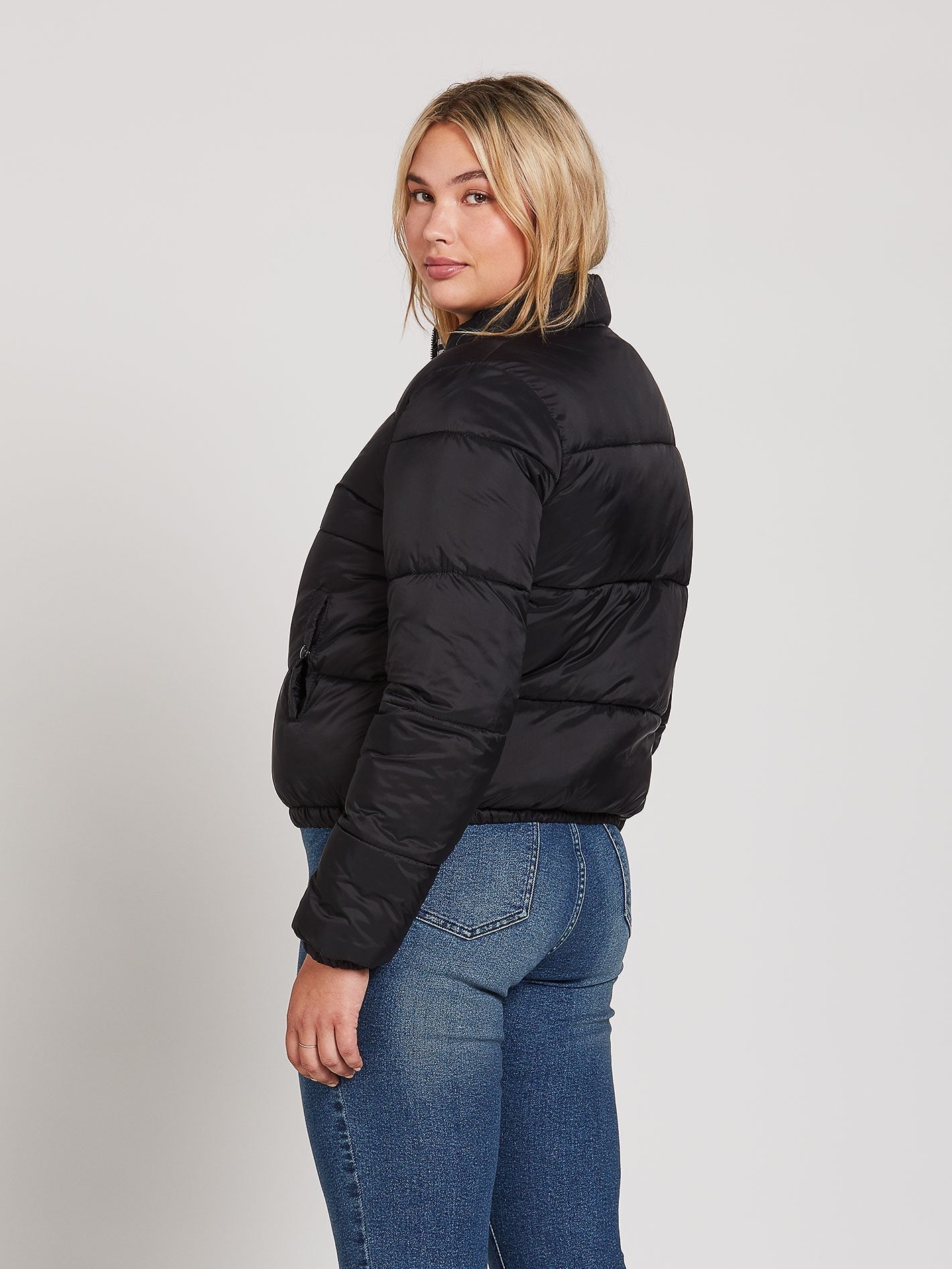 Puffs N Stuf Reversible Down Jacket - BLACK