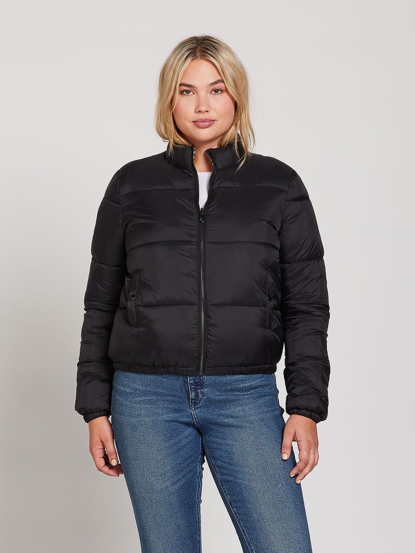 Puffs N Stuf Reversible Down Jacket - BLACK