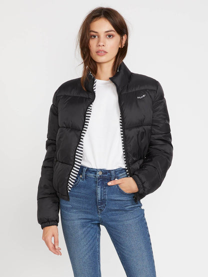Puffs N Stuf Reversible Down Jacket - BLACK