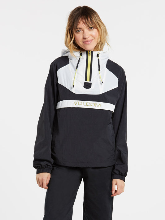 Throback Ins Windbreaker-Jacke – SCHWARZ
