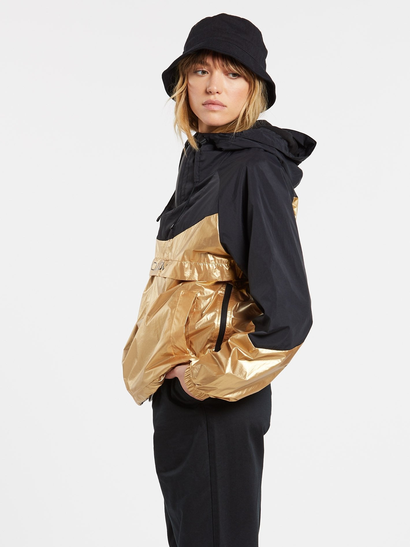 Throback Ins Nuts Windbreaker Jacket - GOLD