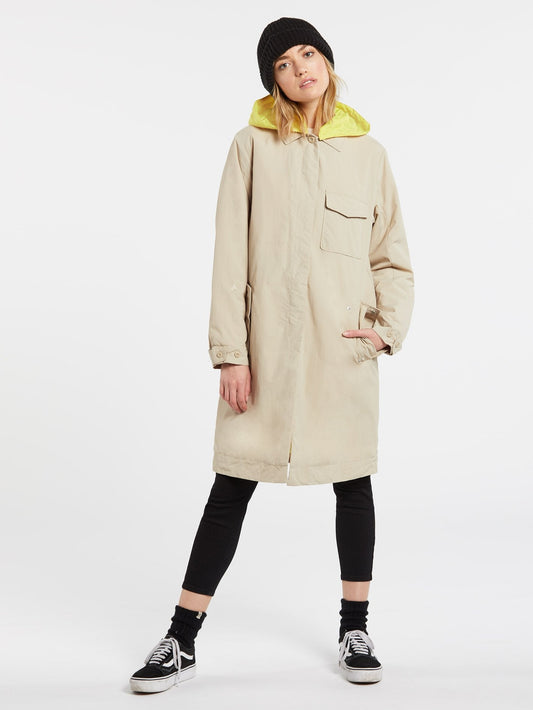 Stretch-Mantel - Helles Khaki