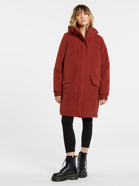 Puffi Daunenparka - ZIEGELROT