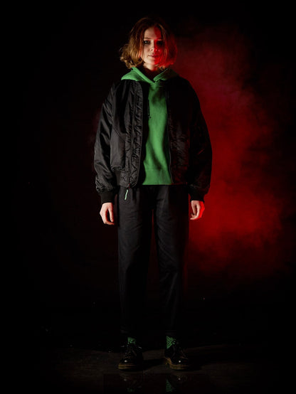 Greenfuzz Bomberjacke – SCHWARZ