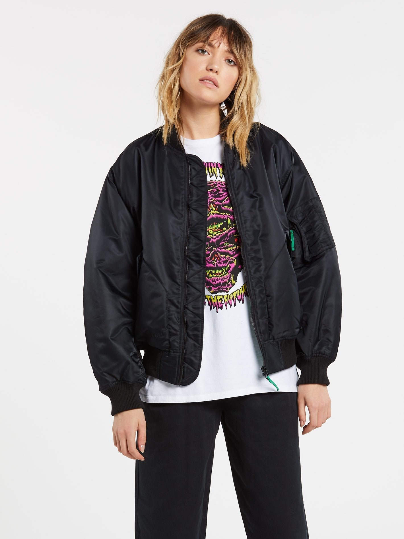 Greenfuzz Bomberjacke – SCHWARZ