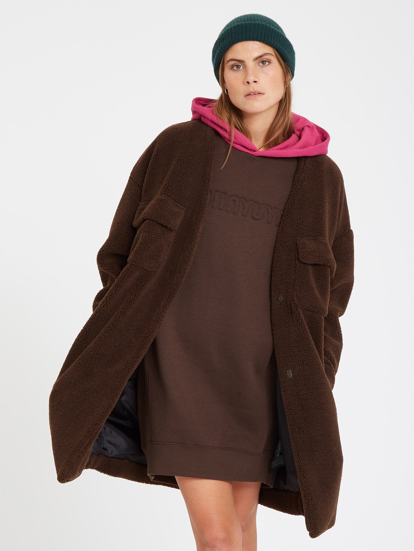 Manteau Eesypeesy - DARK BROWN