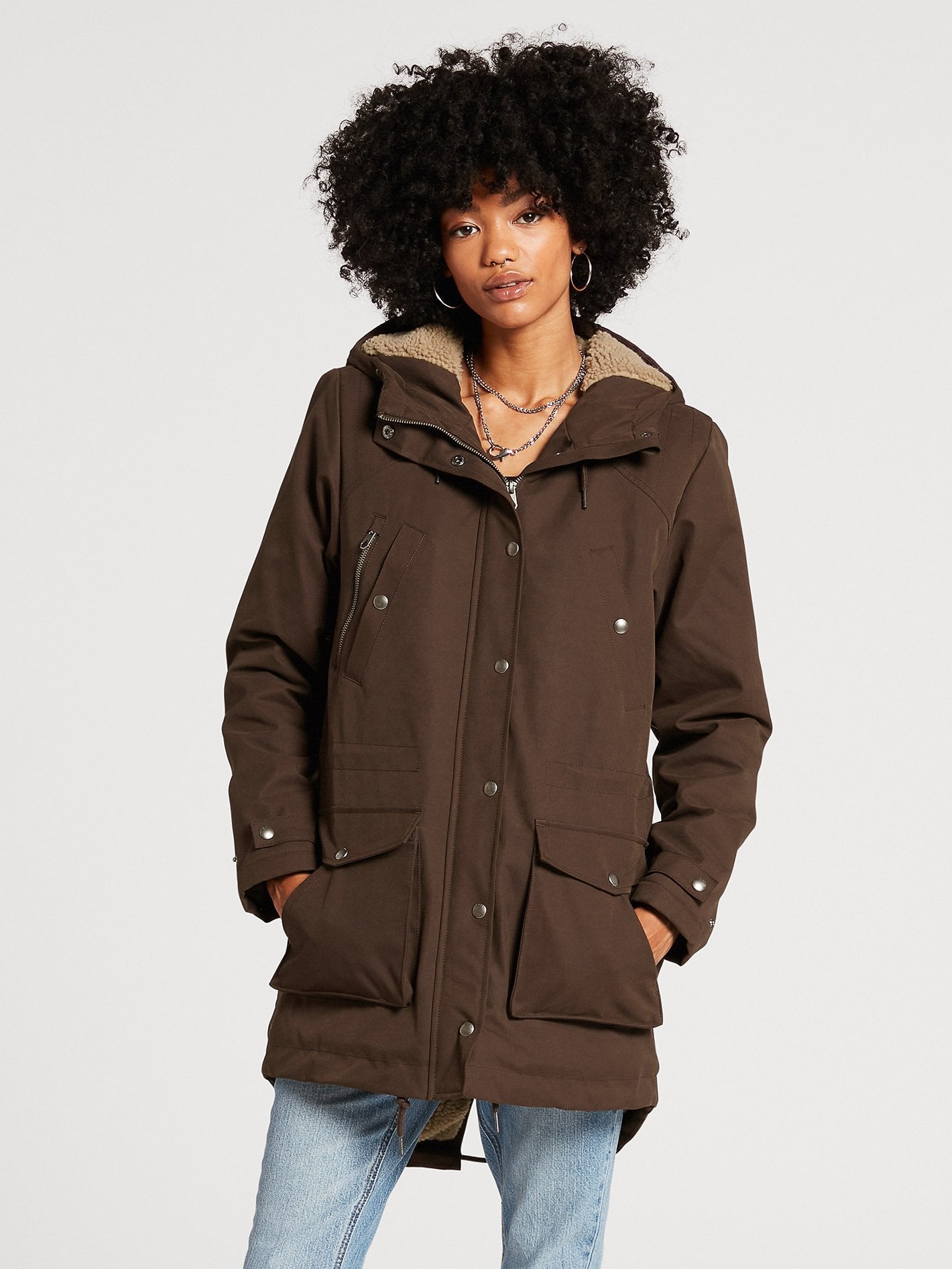 Walk On By 5K Parka - DUNKELBRAUN