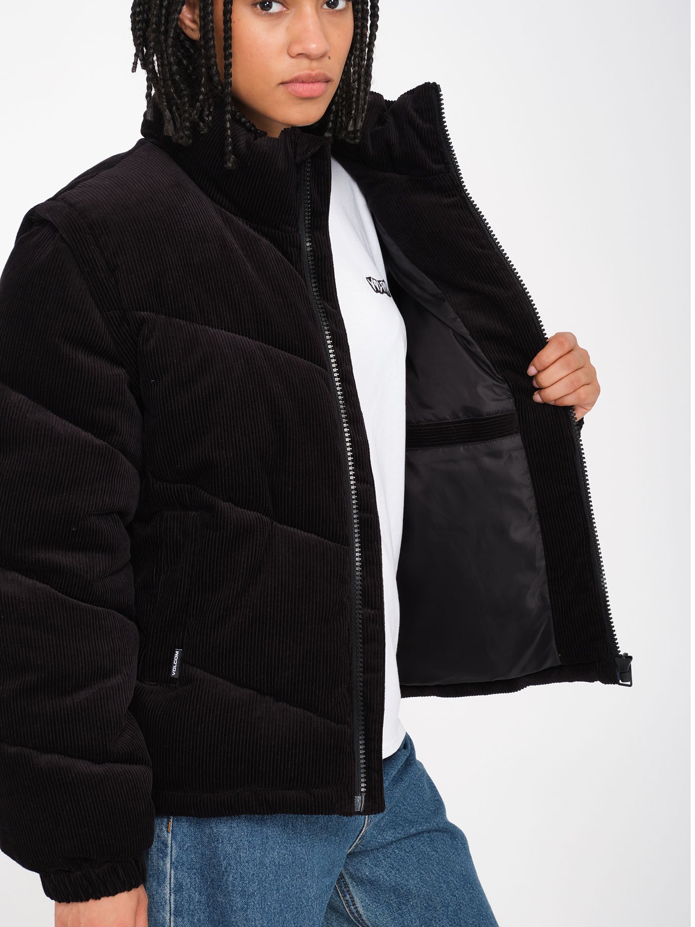 Veste doudoune Cord'N Puff - BLACK