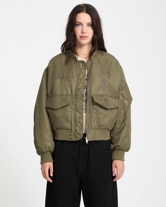 Vaderetro Bomber Jacket - Wintermoss