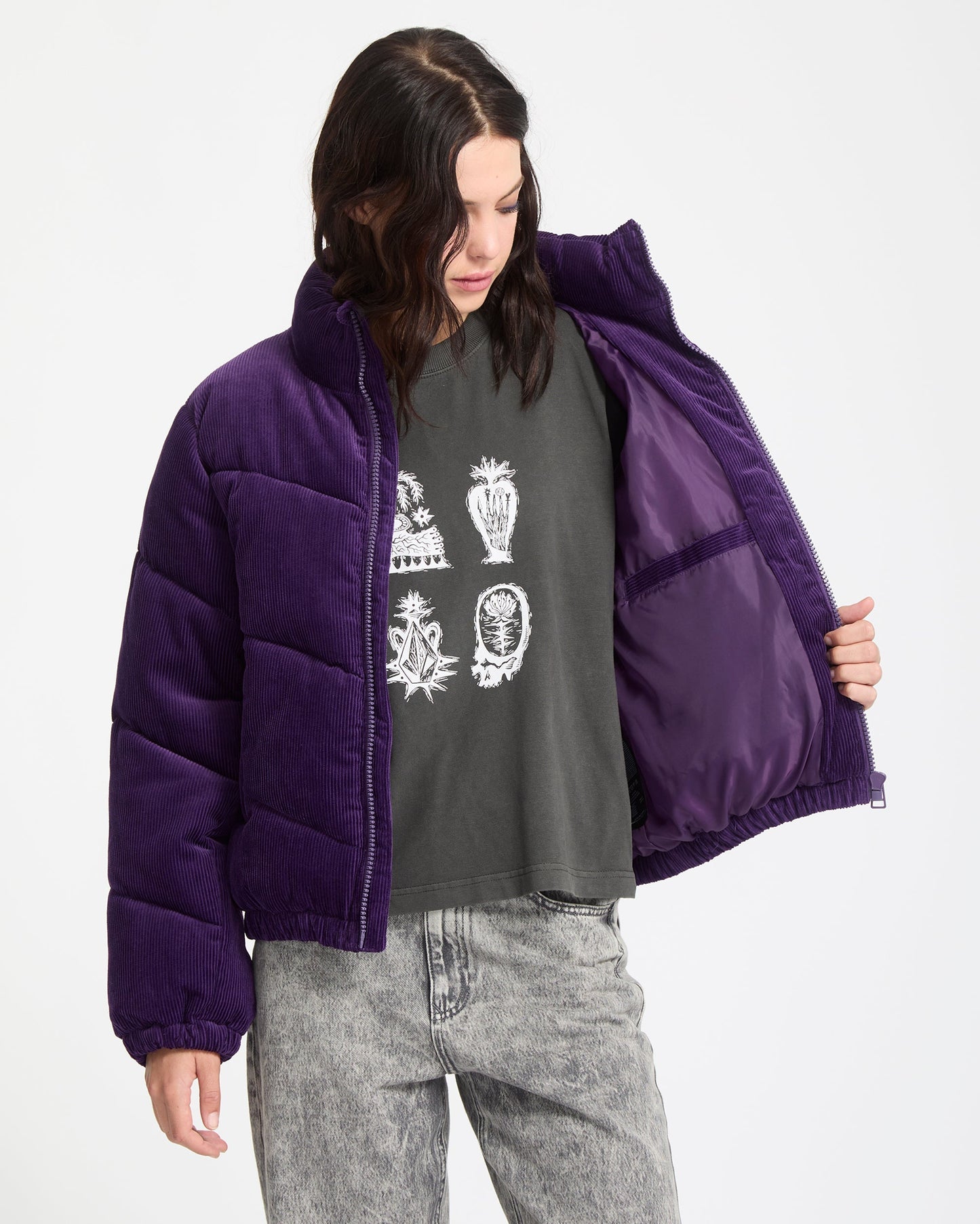 Cord'N Stone Daunenjacke - Acai