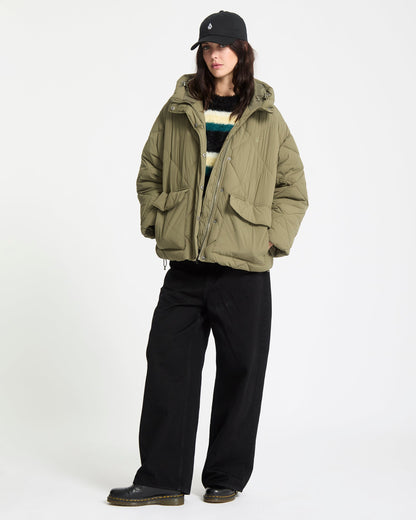 Out Of Boxy Daunenjacke - Wintermoss