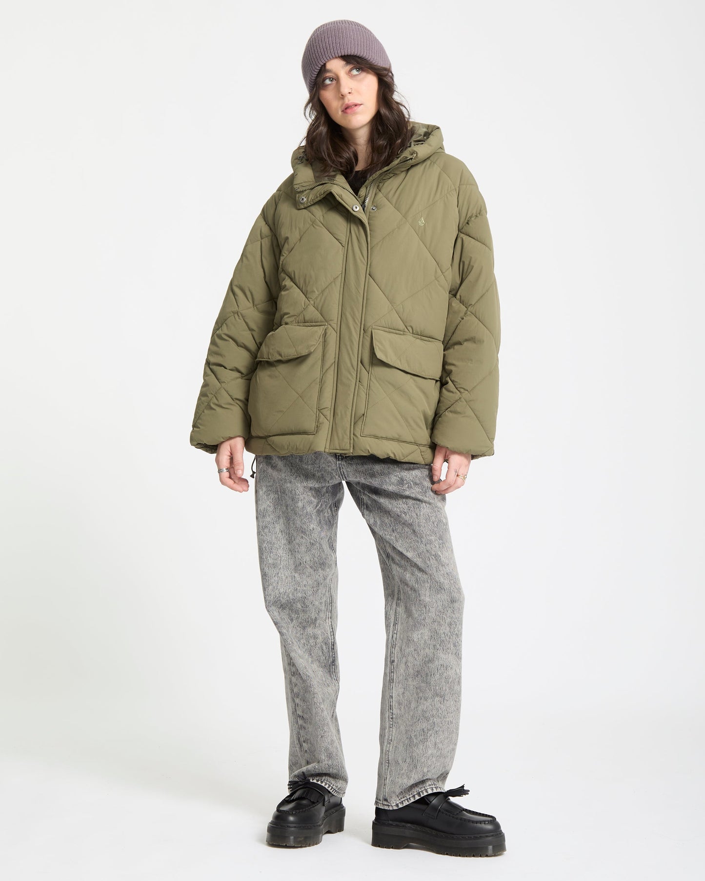Out Of Boxy Daunenjacke - Wintermoss
