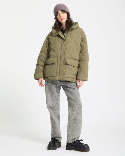 Out Of Boxy Daunenjacke - Wintermoss
