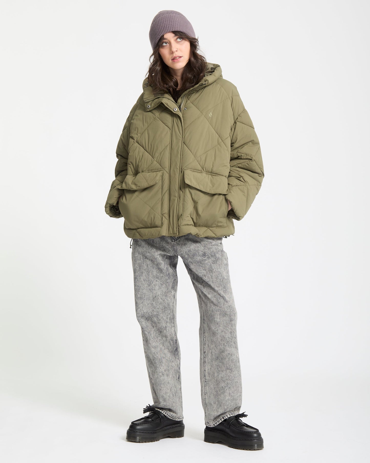Out Of Boxy Daunenjacke - Wintermoss