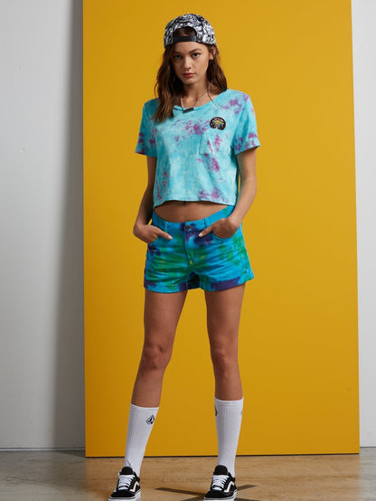 Georgia May Jagger Boyfriend-Shorts - Türkisches Blau