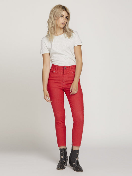 Jean Gmj High Rise - Red