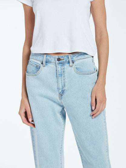 Stone Step High Rise Denim Jeans - THRIFTER BLUE LIGHT
