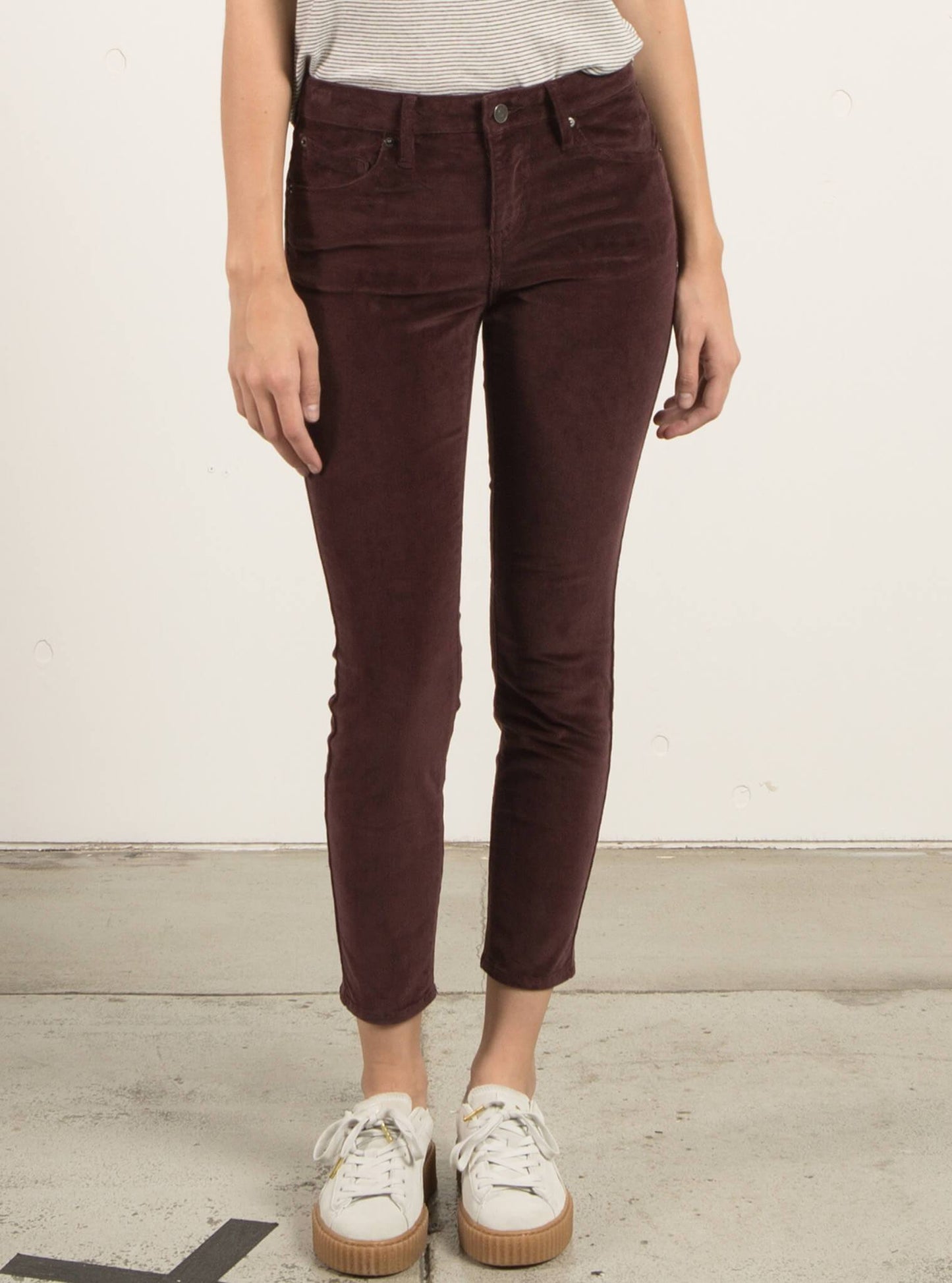 Super Stoned Ankle Jeans - Plum