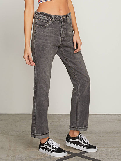 Stoney Boyfriend Jeans - Black Destructo