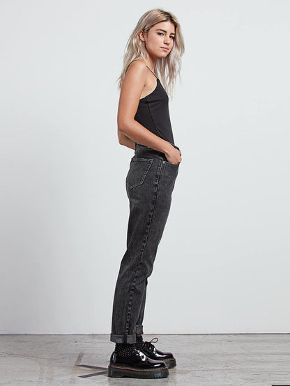 GMJ Stone Jeans - Tintenschwarz