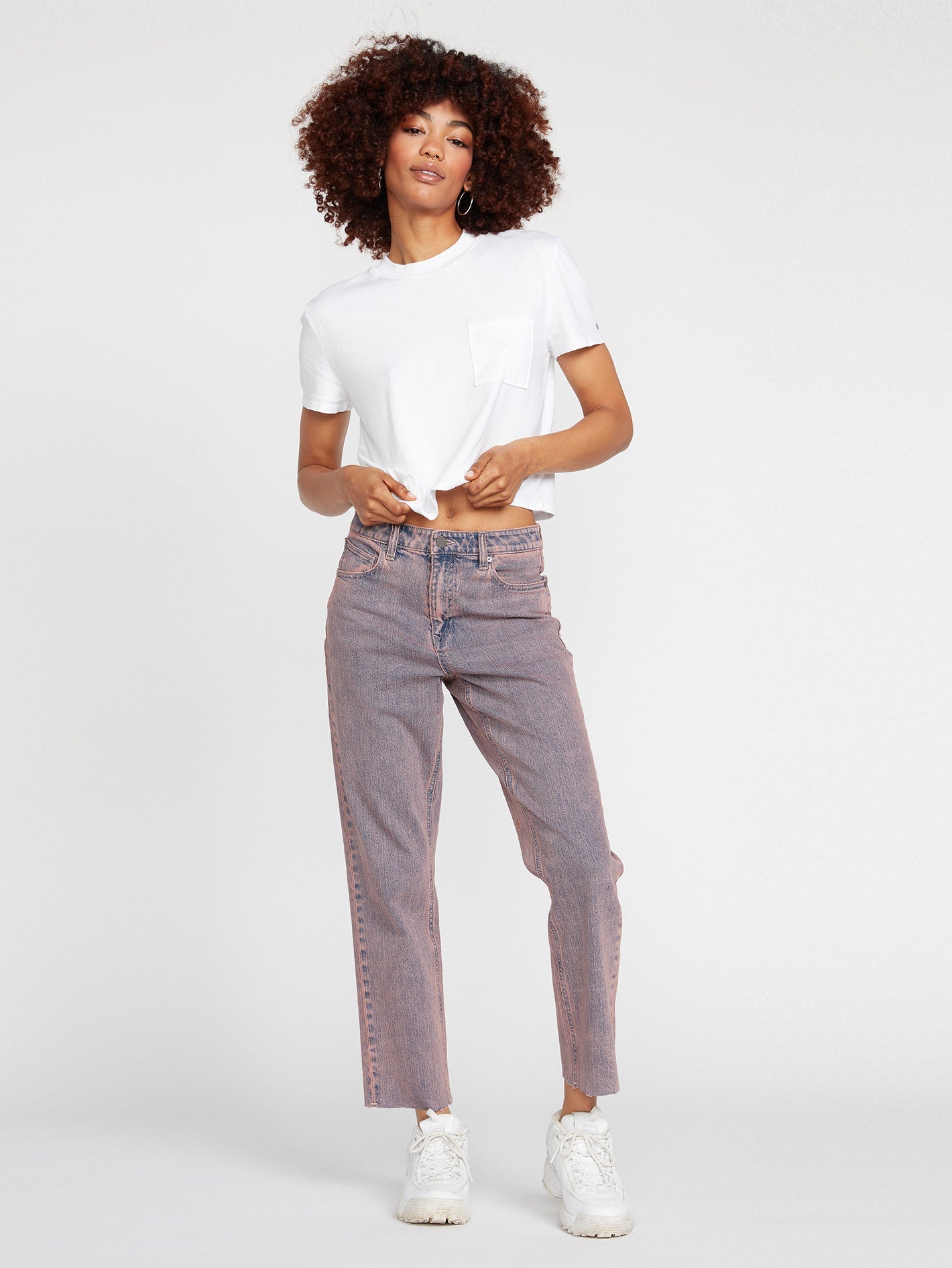Stoned Straight Jeans - CORAL HAZE