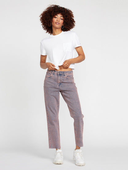 Stoned Straight Jeans - CORAL HAZE