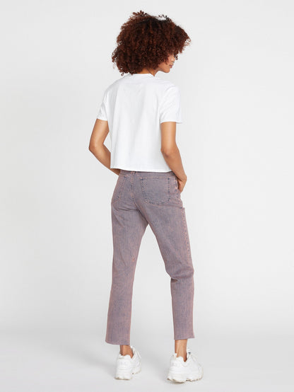 Stoned Straight Jeans - CORAL HAZE