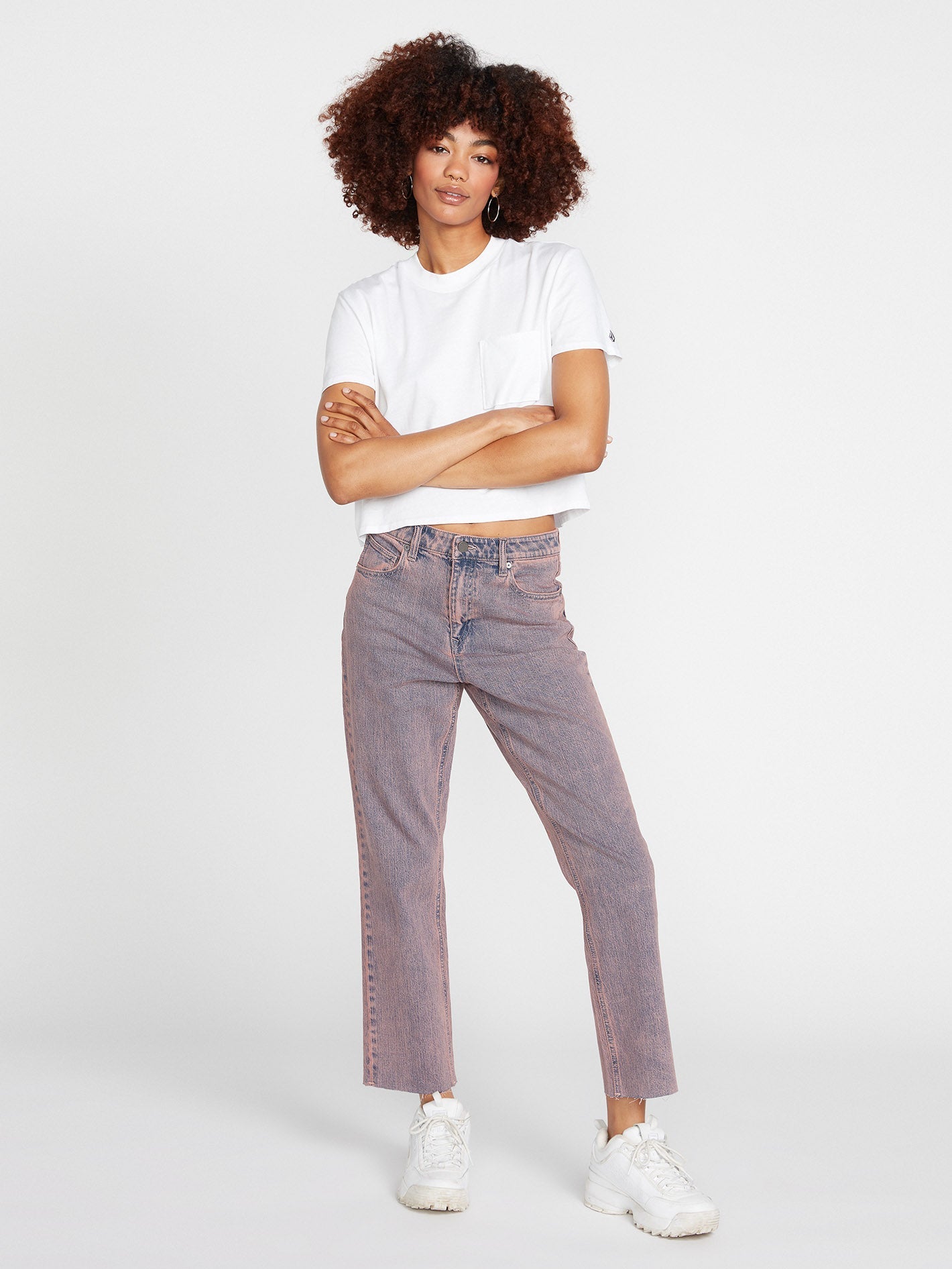 Stoned Straight Jeans - CORAL HAZE