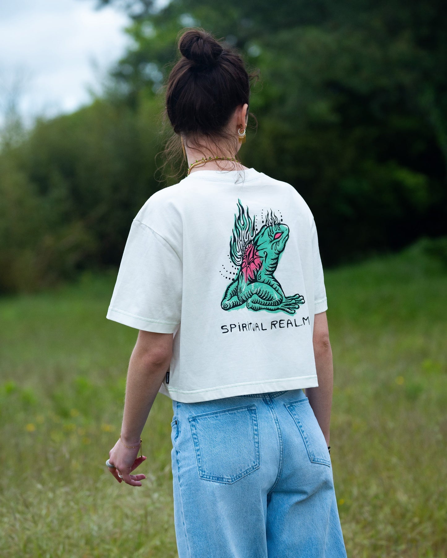 Stoned Boyfriend-Jeans mit hohem Bund – BLUE BIRD