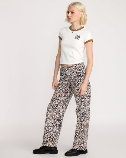 Stoned Boyfriend-Lowrise-Jeans – Tiermuster