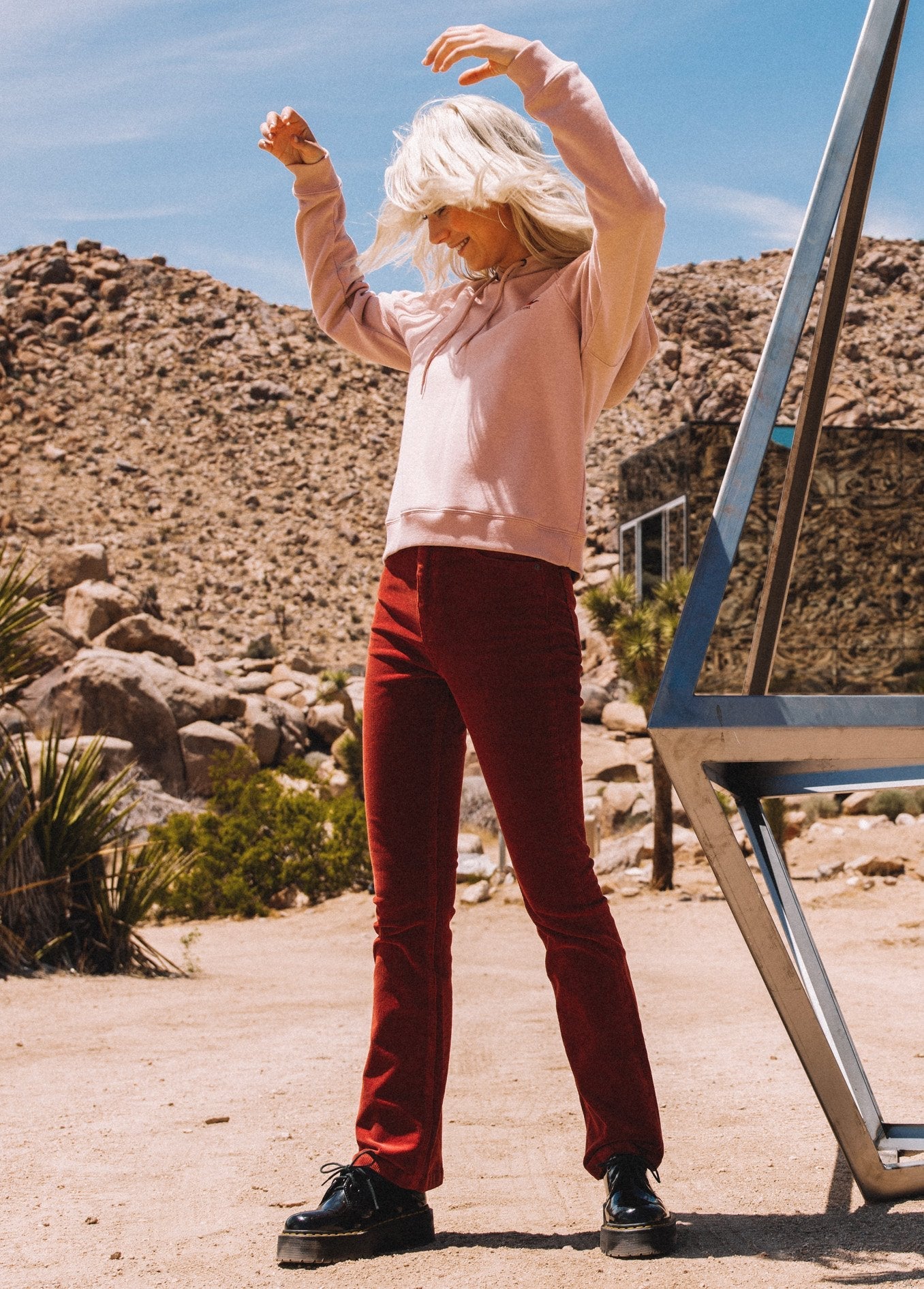 Stoned bootcut pants - BARK BROWN