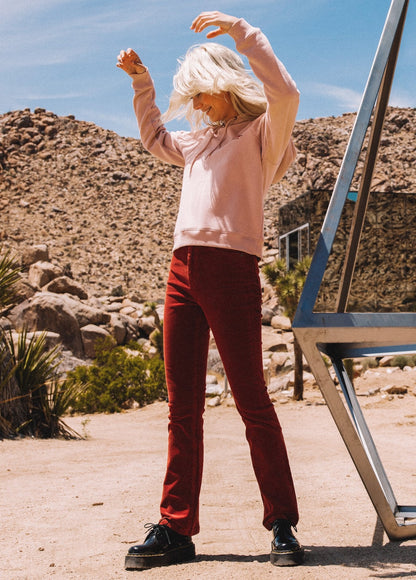 Stoned bootcut pants - BARK BROWN