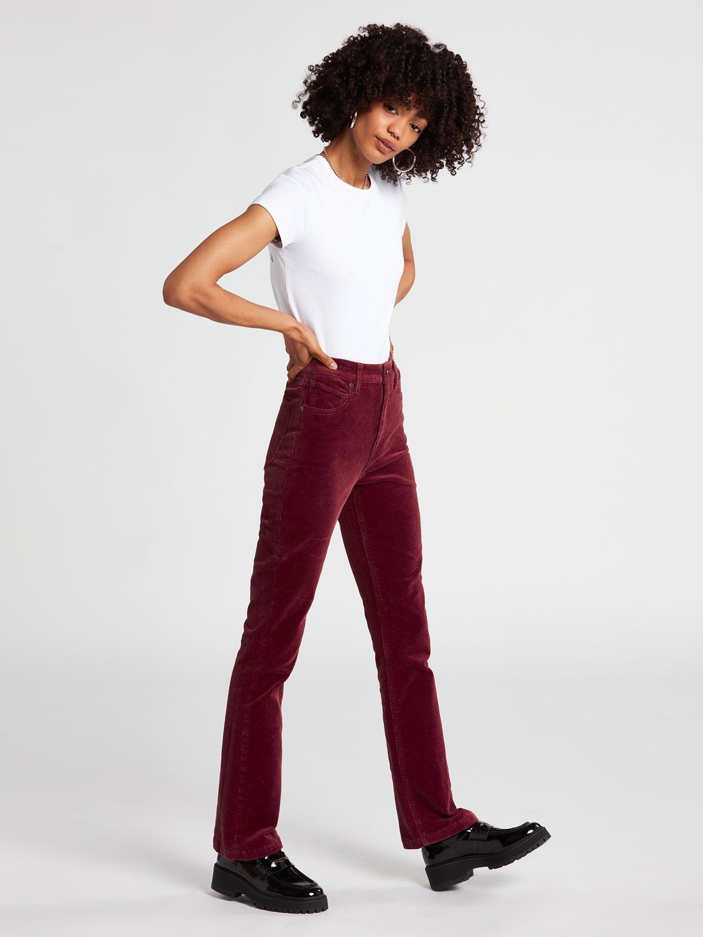 Stoned bootcut pants - BARK BROWN