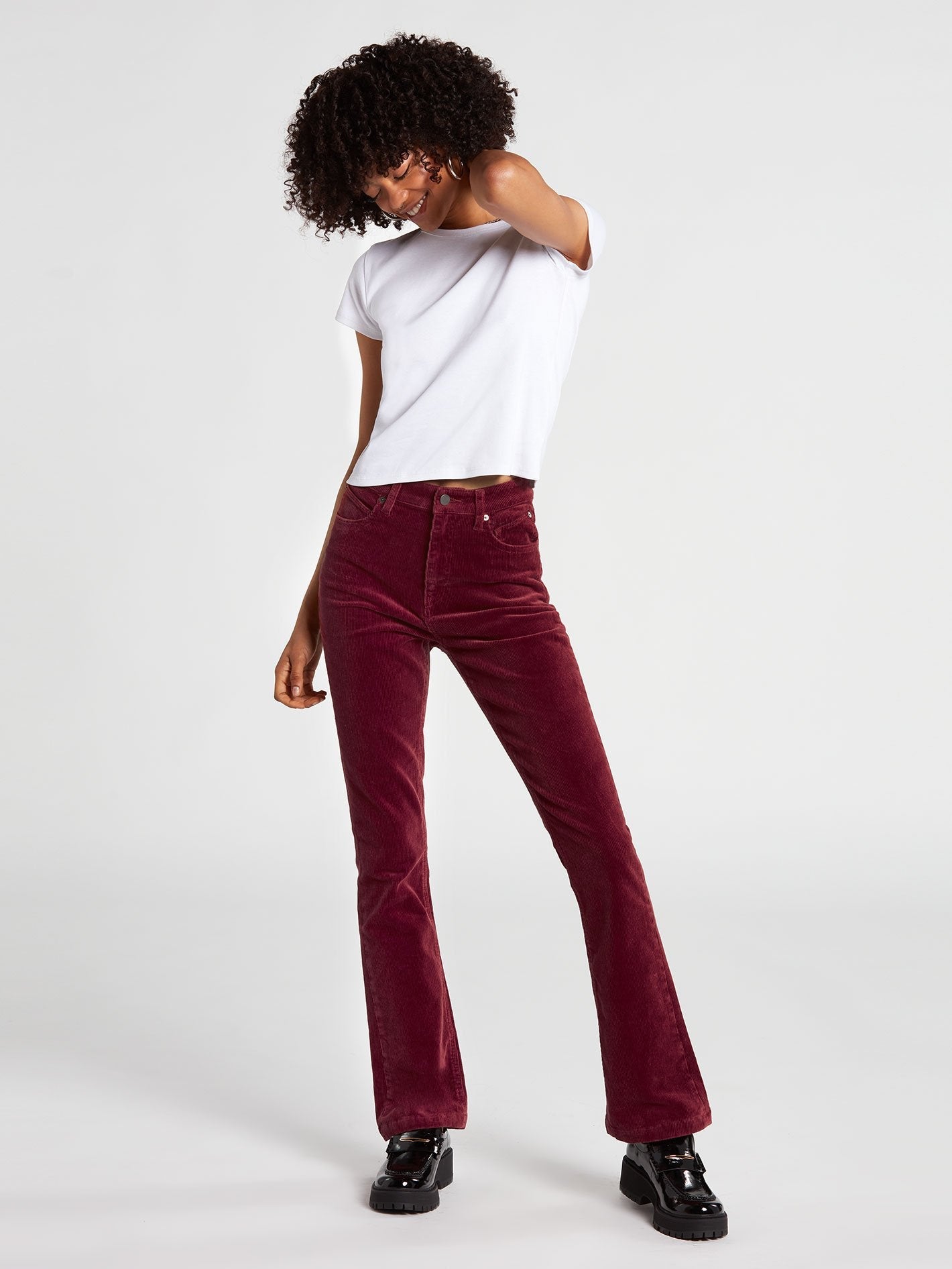 Stoned bootcut pants - BARK BROWN