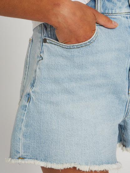 Stoney High Rise Shorts - Sun Faded Indigo