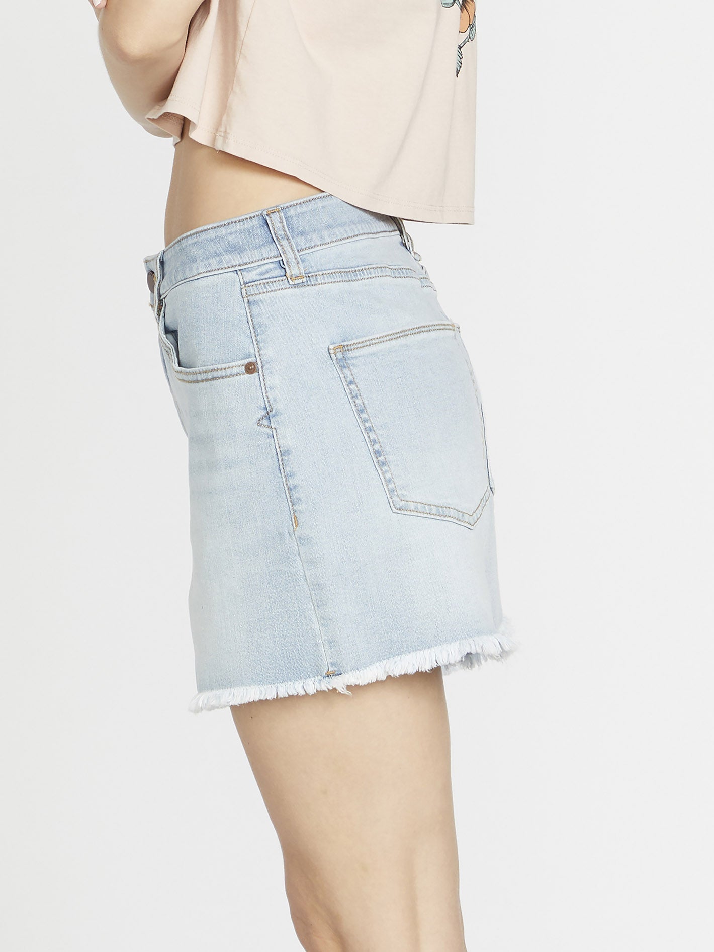 Stone Step Hirise Shorts - Retro Blue