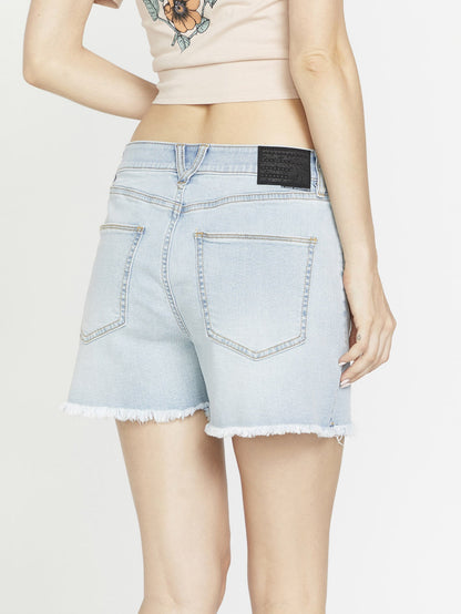Stone Step Hirise Shorts - Retro Blue