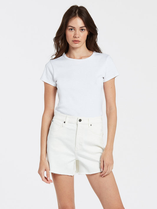 Short Stone Step High Rise - STAR WHITE