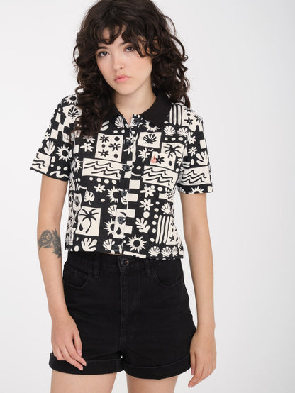 Weellow Jeansshorts - SCHWARZ