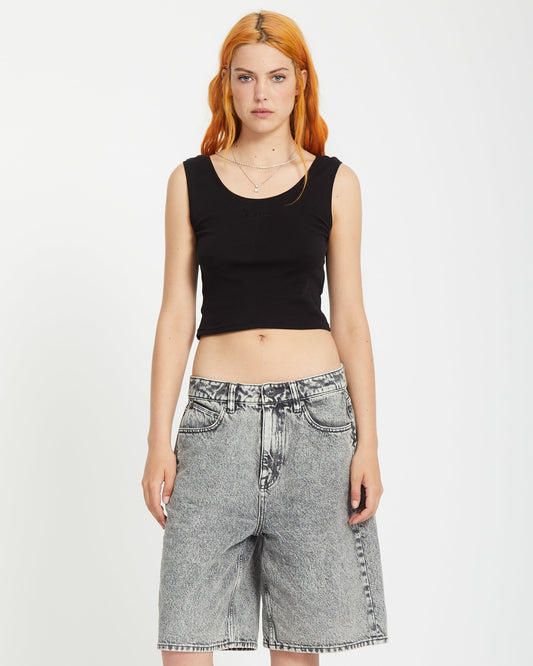 Beeggy Denim Shorts - GRAY VINTAGE