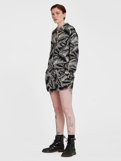 Stay Palm Playsuit - SCHWARZ WEISS