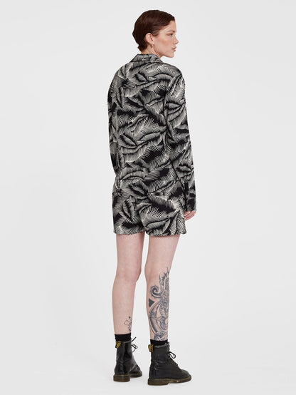 Stay Palm Playsuit - SCHWARZ WEISS