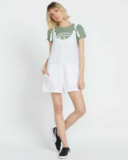 Lil Playsuit mit Bindebändern – WEISS