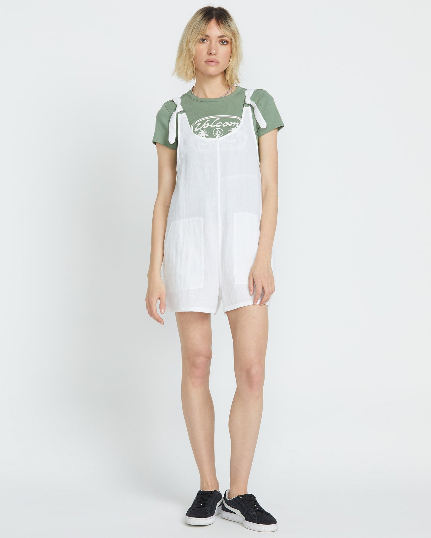 Lil Playsuit mit Bindebändern – WEISS