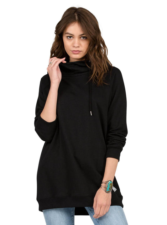 Lived In Long Pullover - Black