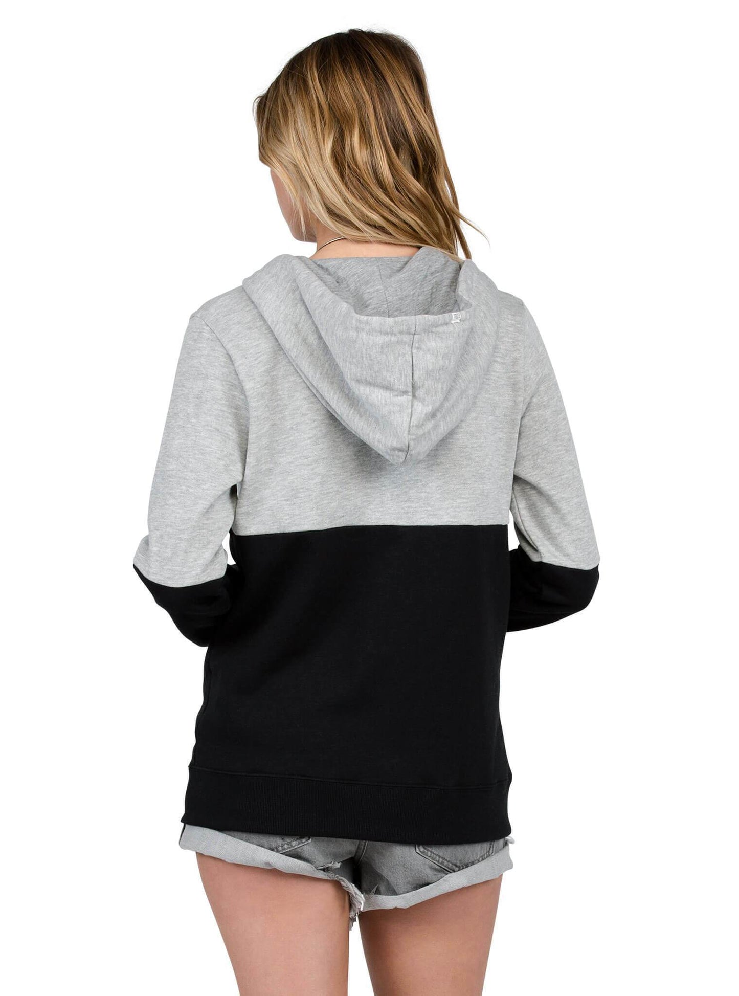 Lived In Color Blocked Zip Hoody - Heather Gray